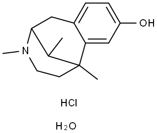Metazocine hydrochloride monohydrate Struktur
