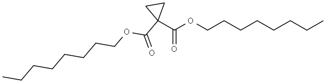 dioctyl cyclopropane-1,1-dicarboxylate Structure