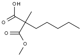 2-Methyl-2-pentylmalonic acid monomethyl ester Structure