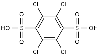 2,3,5,6-tetrachlorobenzene-1,4-disulfonic acid Structure