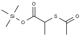 三甲基硅基 2-(乙酰基硫基)丙酸酯,6398-69-2,结构式