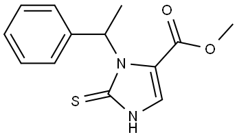 1H-Imidazole-4-carboxylic acid, 2,3-dihydro-3-(1-phenylethyl)-2-thioxo-, methyl ester, (+)- Structure