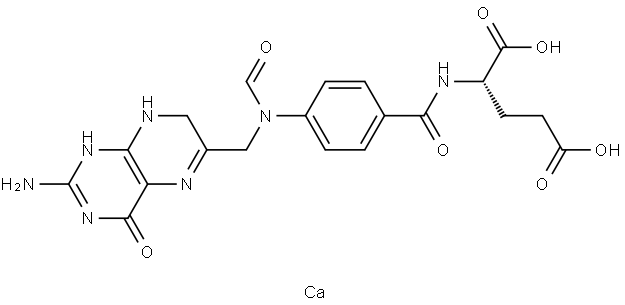 Calcium Levofolinate EP Impurity F Calcium Salt Structure