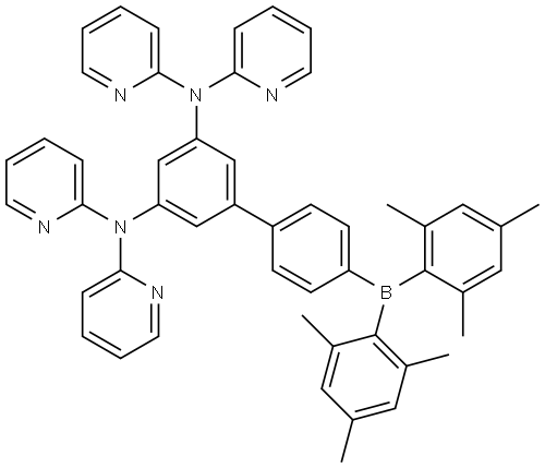p-[3,5-bis(2,2'-dipyridylamino)phenyl]phenyldimesitylborane Structure