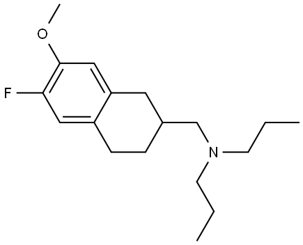 N-((6-fluoro-7-methoxy-1,2,3,4-tetrahydronaphthalen-2-yl)methyl)-N-propylpropan-1-amine Structure