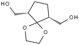 1,4-Dioxaspiro[4.4]nonane-6,9-dimethanol, (6R,9S)-rel- Struktur