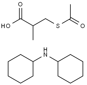 二环己基胺 3-(乙酰基硫基)-2-甲基丙酸酯 结构式