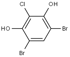4,6-Dibromo-2-chloro-1,3-benzenediol Structure