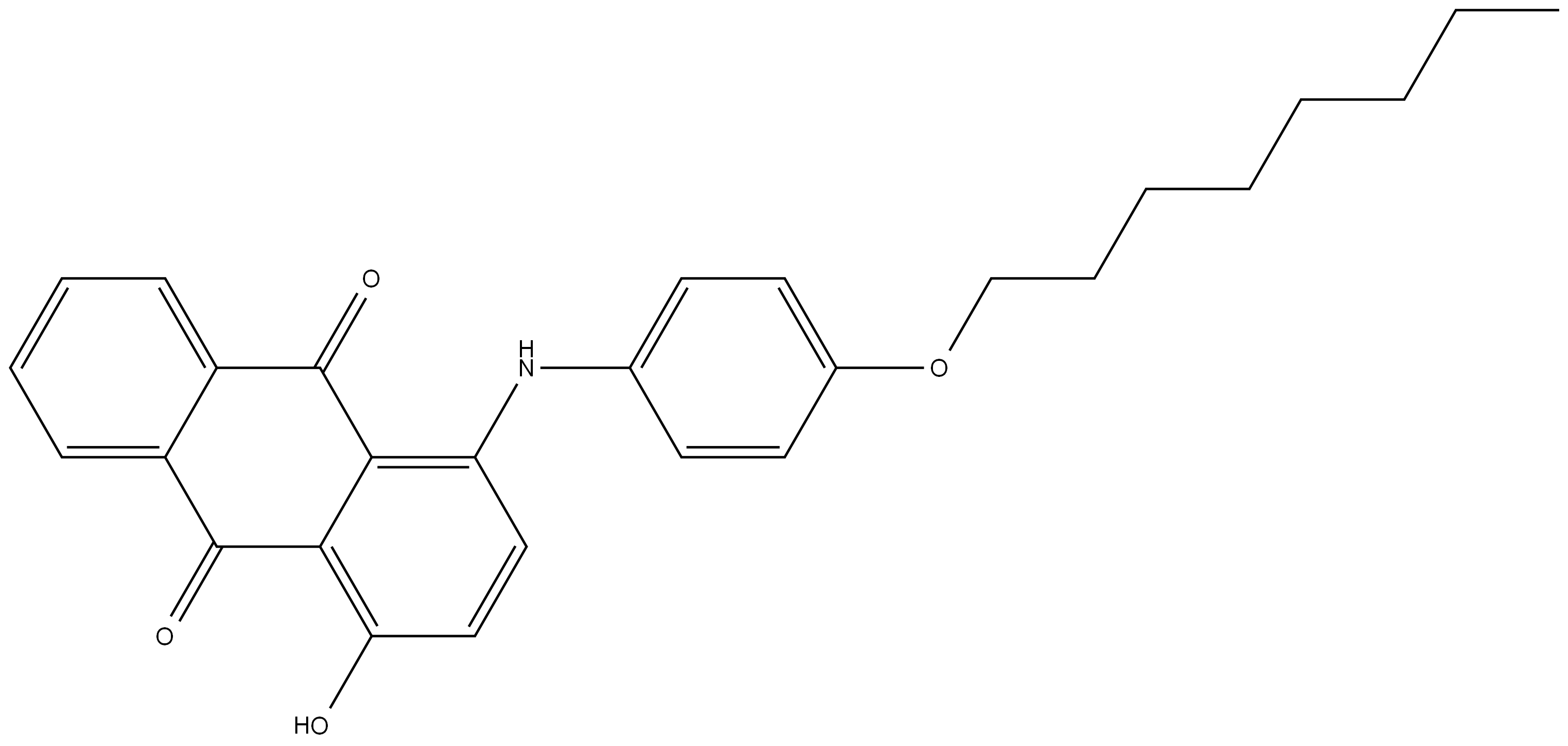 1-hydroxy-4-((4-(octyloxy)phenyl)amino)anthracene-9,10-dione Structure