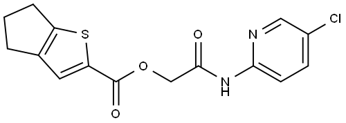 2-[(5-chloro-2-pyridyl)amino]-2-oxo-ethyl] 5,6-dihydro-4H-cyclopenta[b]thiophene-2-carboxylate Struktur