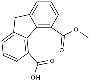 9H-Fluorene-4,5-dicarboxylic acid 4-methyl ester Structure
