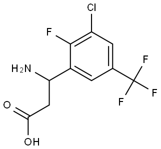 3-AMINO-3-(3-CHLORO-2-FLUORO-5-(TRIFLUOROMETHYL)PHENYL)PROPANOIC ACID Structure