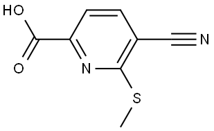 5-Cyano-6-(methylthio)picolinic acid Struktur