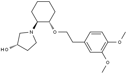(S)-1-((1S,2S)-2-(3,4-dimethoxyphenethoxy)cyclohexyl)pyrrolidin-3-ol Struktur
