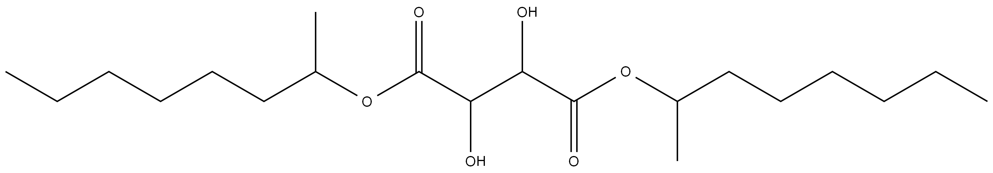 L-酒石酸二仲辛酯,82079-75-2,结构式
