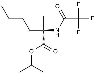 (R)-异丙基 2-甲基-2-(2,2,2-三氟乙酰胺基)己酸酯, 82267-68-3, 结构式