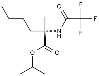(S)-异丙基 2-甲基-2-(2,2,2-三氟乙酰胺基)己酸酯,82267-69-4,结构式