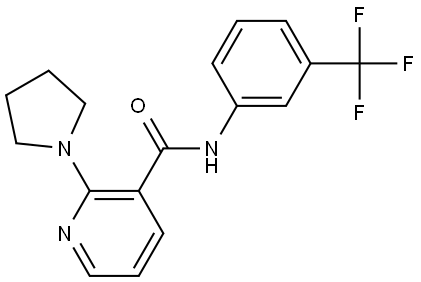 2-(1-Pyrrolidinyl)-N-[3-(trifluoromethyl)phenyl]-3-pyridinecarboxamide Structure