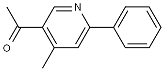 1-(4-Methyl-6-phenyl-3-pyridyl)ethanone Structure