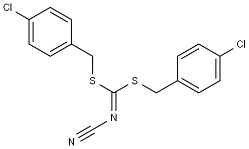 Carbonimidodithioic acid, cyano-, bis[(4-chlorophenyl)methyl] ester (9CI)