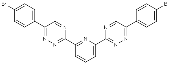 2,6-bis(6-(4-bromophenyl)-1,2,4-triazin-3-yl)pyridine Structure