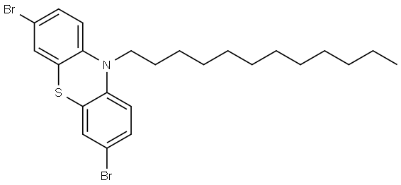 3,7-dibromo-10-dodecyl-10H-phenothiazine Structure
