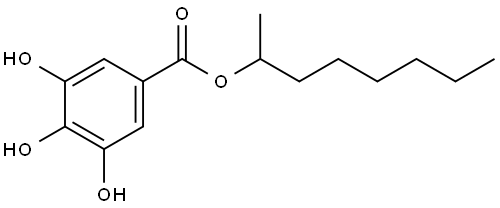 Benzoic acid, 3,4,5-trihydroxy-, 1-methylheptyl ester Struktur