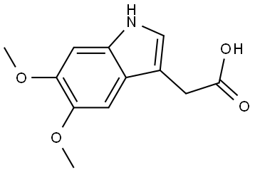 2-(5,6-dimethoxy-1H-indol-3-yl)acetic acid 结构式