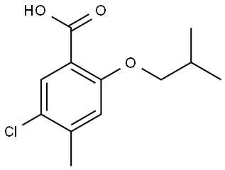 5-chloro-2-isobutoxy-4-methylbenzoic acid Structure