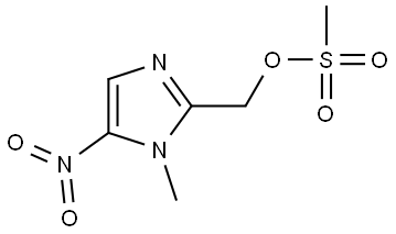 1H-Imidazole-2-methanol, 1-methyl-5-nitro-, 2-methanesulfonate Struktur