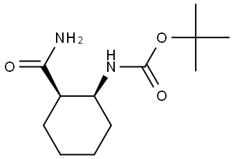 cis-tert-butyl-2-carbamoylcyclohexylcarbamate Struktur