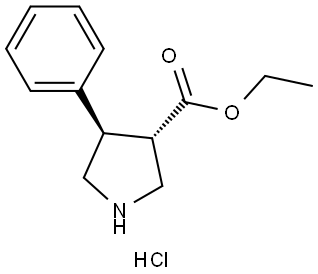 trans-ethyl 4-phenylpyrrolidine-3-carboxylate hydrochloride Struktur
