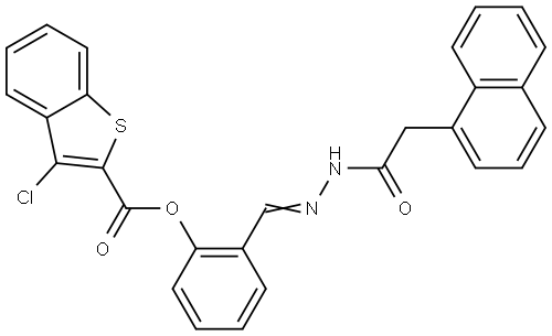 2-(2-(1-NAPHTHYLACETYL)CARBOHYDRAZONOYL)PH 3-CL-1-BENZOTHIOPHENE-2-CARBOXYLATE|