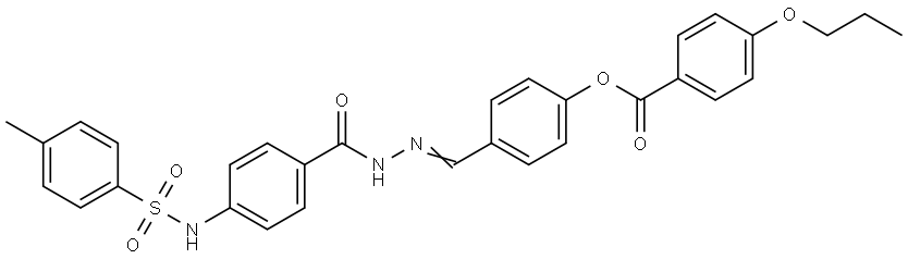 4-((2-(4-(((4-ME-PH)SULFONYL)AMINO)BENZOYL)HYDRAZONO)ME)PH 4-PROPOXYBENZOATE 化学構造式