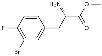 methyl (S)-2-amino-3-(3-bromo-4-fluorophenyl)propanoate Struktur
