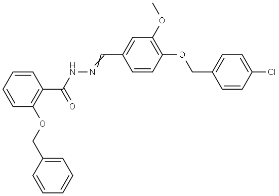 881467-41-0 2-(BENZYLOXY)-N'-(4-((4-CHLOROBENZYL)OXY)-3-METHOXYBENZYLIDENE)BENZOHYDRAZIDE