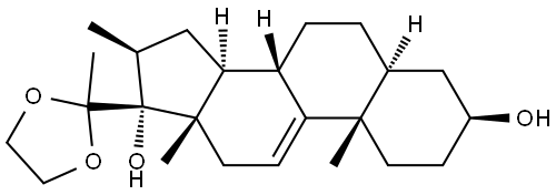 Pregn-9(11)-en-20-one, 3,17-dihydroxy-16-methyl-, cyclic 20-(1,2-ethanediyl acetal), (3β,5α,16β)- (9CI)