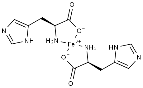 bis((L-histidyl)oxy)iron Struktur