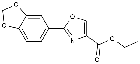 ethyl 2-(benzo[d][1,3]dioxol-5-yl)oxazole-4-carboxylate Structure