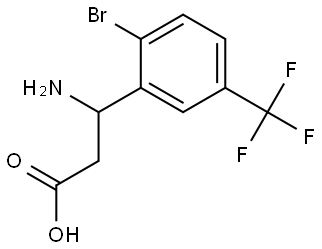 3-AMINO-3-[2-BROMO-5-(TRIFLUOROMETHYL)PHENYL]PROPANOIC ACID Struktur