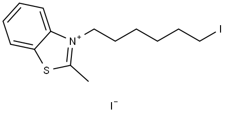 3-(6-iodohexyl)-2-methylbenzo[d]thiazol-3-ium iodide 结构式