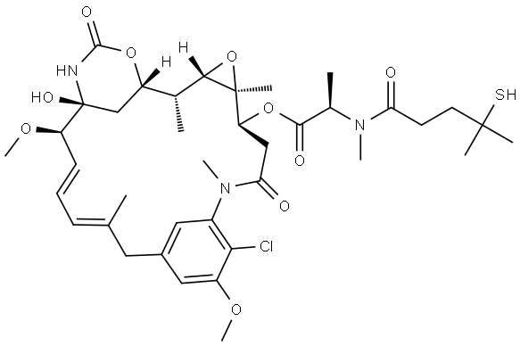 Maytansine, N2'-deacetyl-N2'-(4-mercapto-4-methyl-1-oxopentyl)-, (2'R)-|美登素 DM4 杂质 9