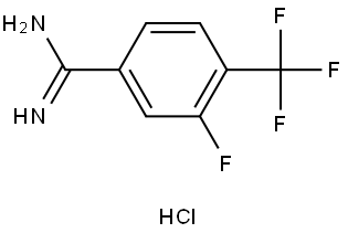 3-Fluoro-4-(trifluoromethyl)benzimidamide hydrochloride Struktur