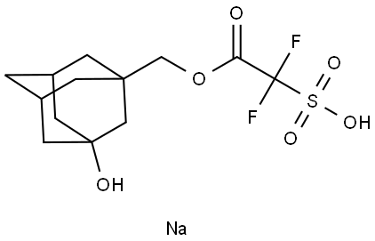 Sodium 1,1-Difluoro-2-[(3-hydroxyadamantan-1-yl)methoxy]-2-oxoethanesulfonate Struktur