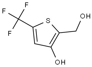 2-(Hydroxymethyl)-5-(trifluoromethyl)thiophen-3-ol Struktur