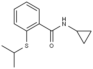 N-Cyclopropyl-2-[(1-methylethyl)thio]benzamide,915878-80-7,结构式