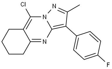 Pyrazolo[5,1-b]quinazoline, 9-chloro-3-(4-fluorophenyl)-5,6,7,8-tetrahydro-2-methyl- Structure