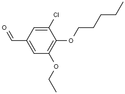 3-Chloro-5-ethoxy-4-(pentyloxy)benzaldehyde Structure