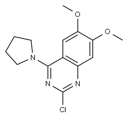 2-chloro-6,7-dimethoxy-4-(pyrrolidin-1-yl)quinazoline Struktur