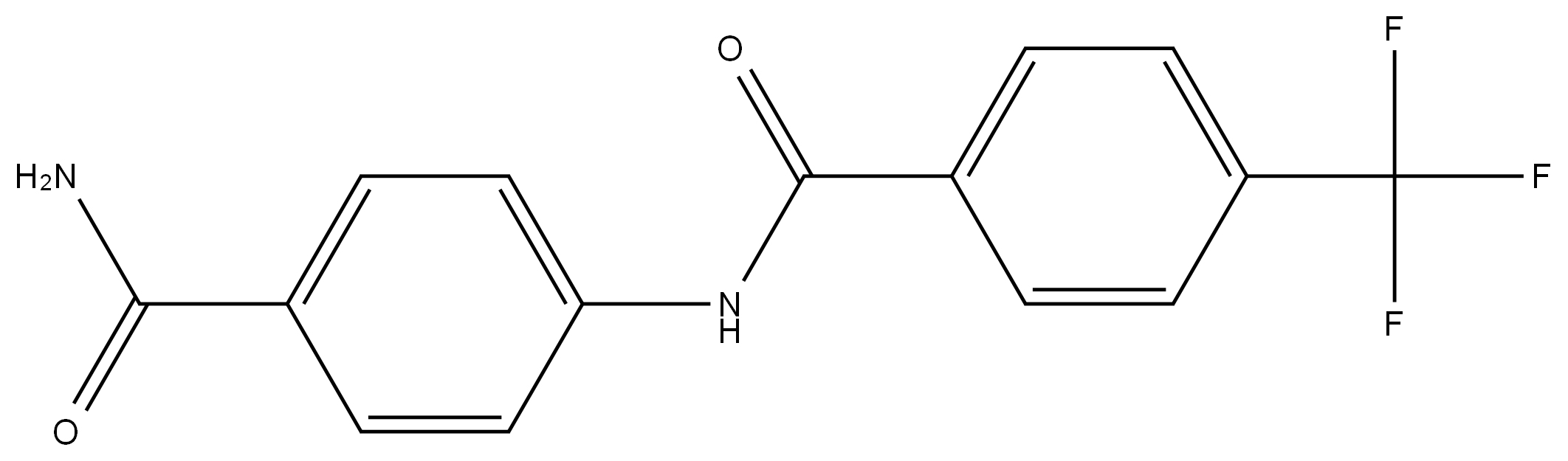 N-[4-(Aminocarbonyl)phenyl]-4-(trifluoromethyl)benzamide Structure